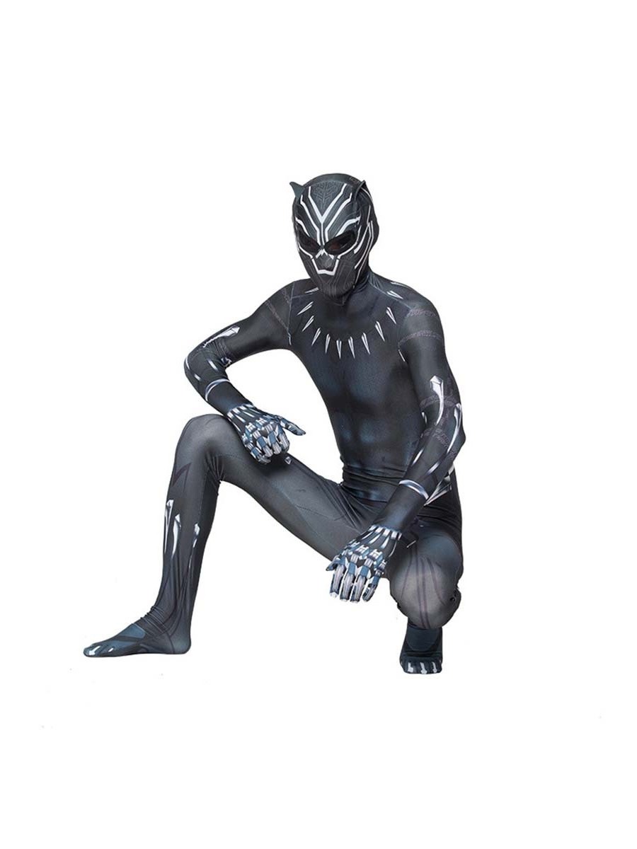 Hot Movie Superhero Jumpsuit Halloween Wakanda Forever Zentai Suit For Kids & Adults Fantastic Black Panther Cosplay Costume