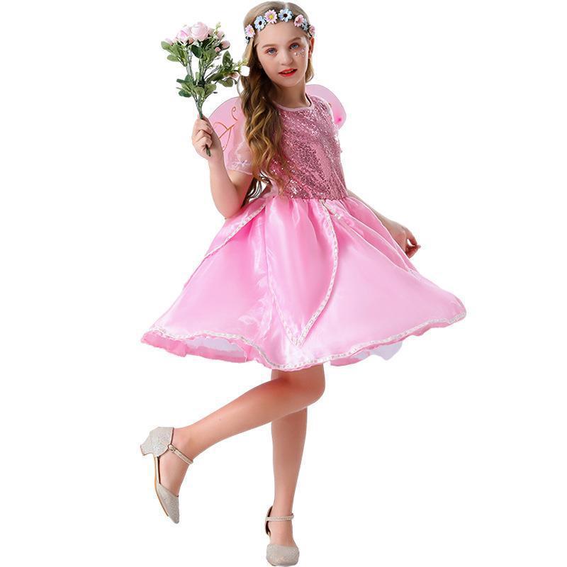 Halloween Hot-sale Fairy Costume Children's Clothes Flower Fairy Cosplay Costume Princess Girl Party Costume Dress