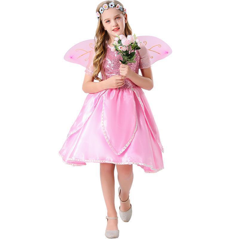 Halloween Hot-sale Fairy Costume Children's Clothes Flower Fairy Cosplay Costume Princess Girl Party Costume Dress