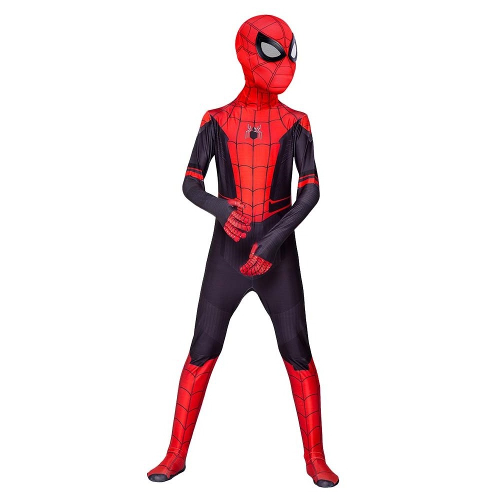 Spiderman Costume Superhero Jumpsuit Children Halloween Cosplay Costume Red Black Spandex  Amazing 3d Cosplay Clothing