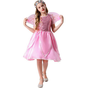 Halloween Hot-sale Fairy Costume Children's Clothes Flower Fairy Cosplay Costume Princess Girl Party Costume Dress