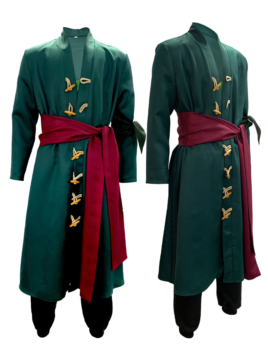 4pc/set Wholesale Price Cosplay Zoro Cosplay Costumes Anime Cosplay men Roronoa Zoro Suit Halloween Clothing costumes for Adult