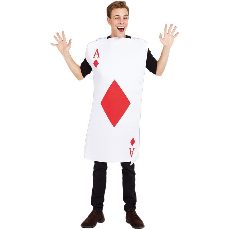 Funny Poker Cosplay Red Poker Costume For Adult and Child Dress Up Wholesale Performance Party Role Play Free Size