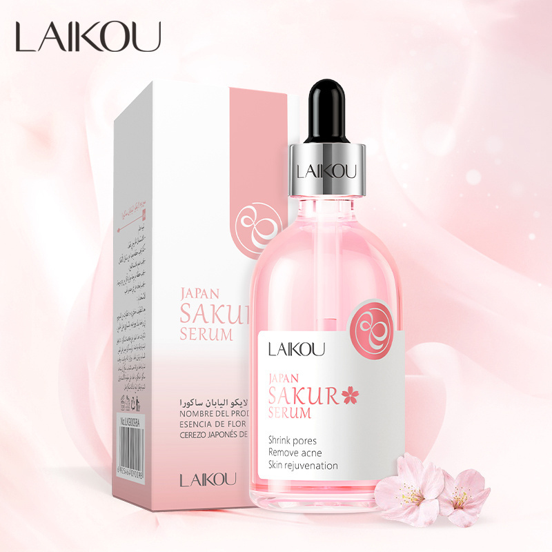 LAIKOU Sakura Serum Skin Care Moisturizing Brightening Anti Aging Hyaluronic Serum Japan Essence Liquid