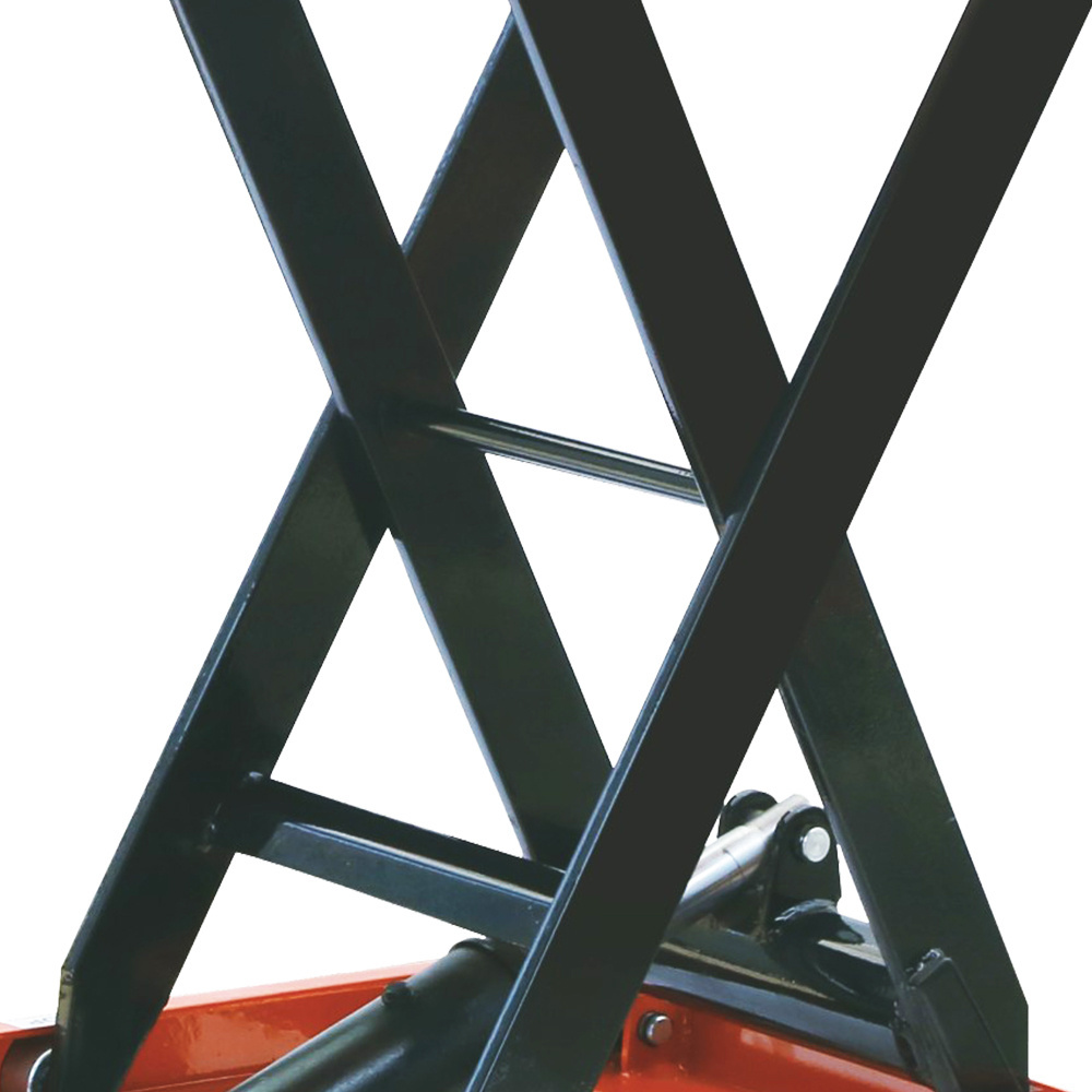 Stainless steel double mini hand stationary scissor lift table truck