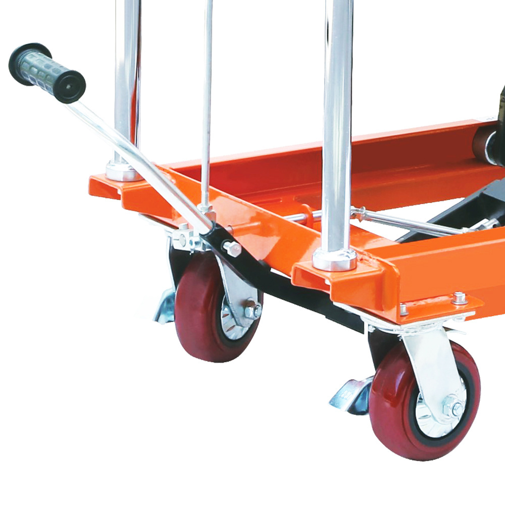 500KG mobile manual hydraulic scissor lift trolley lifting table