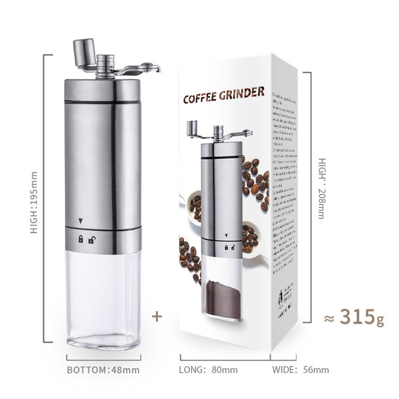 Portable Triangular Hand Coffee Grinder New Stainless Steel Manual Pepper Grinder for Household Use