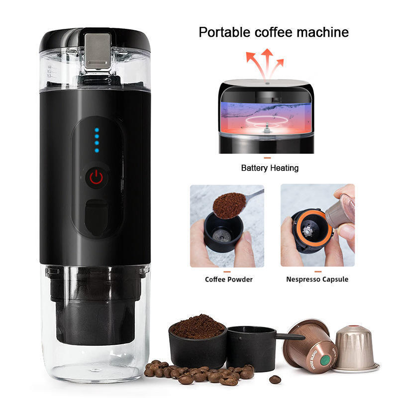 Portable Mini Automatic Coffee Maker Electric USB Powered Espresso Handpress Pod Machine for Household Hotel and Car Use