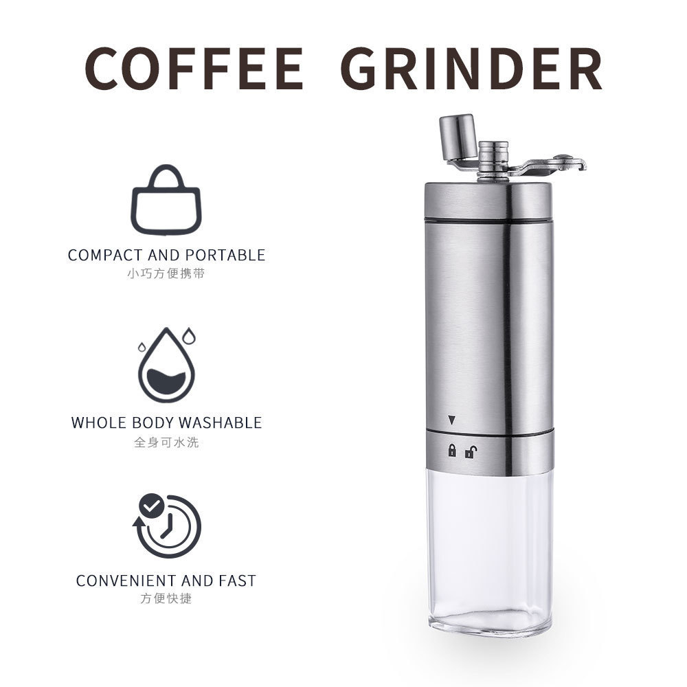 Portable Triangular Hand Coffee Grinder New Stainless Steel Manual Pepper Grinder for Household Use