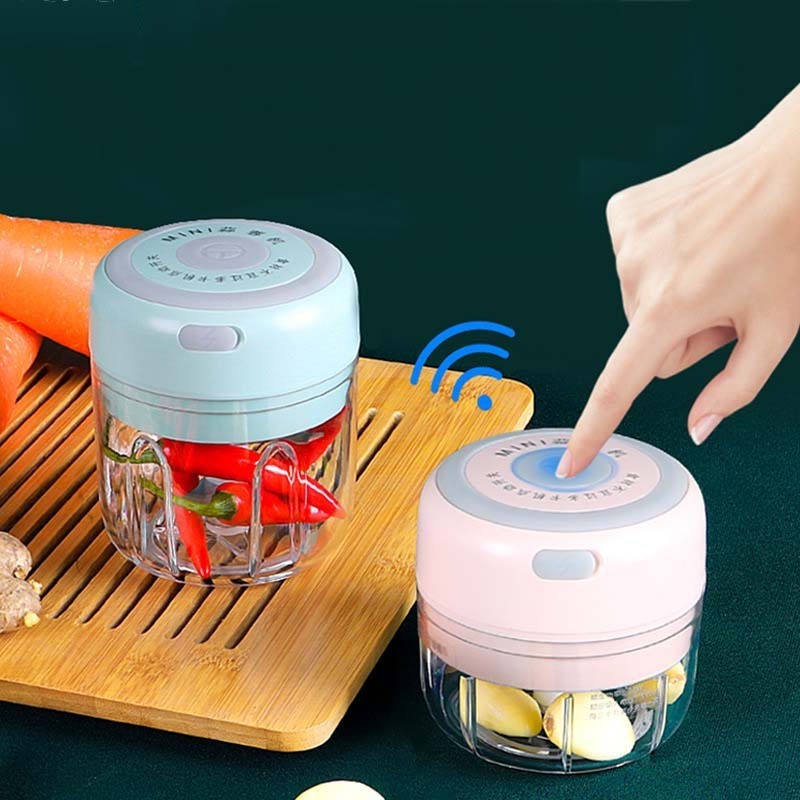 Multi-Functional Electric Garlic Machine Mini Meat Grinder and Garlic Cutter Household Steel and PC Based Chopper