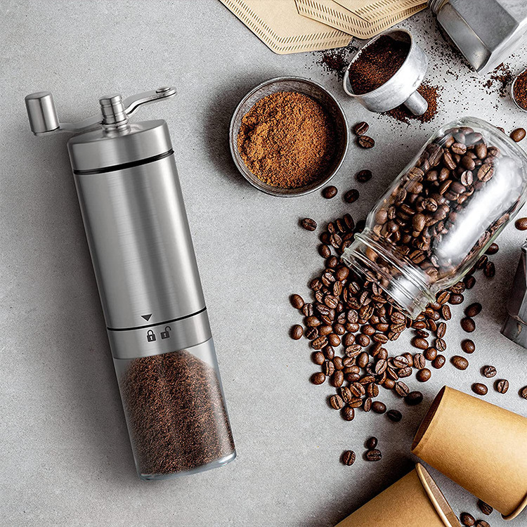 Portable Triangular Hand Coffee Grinder New Stainless Steel Manual Pepper Grinder for Household Use