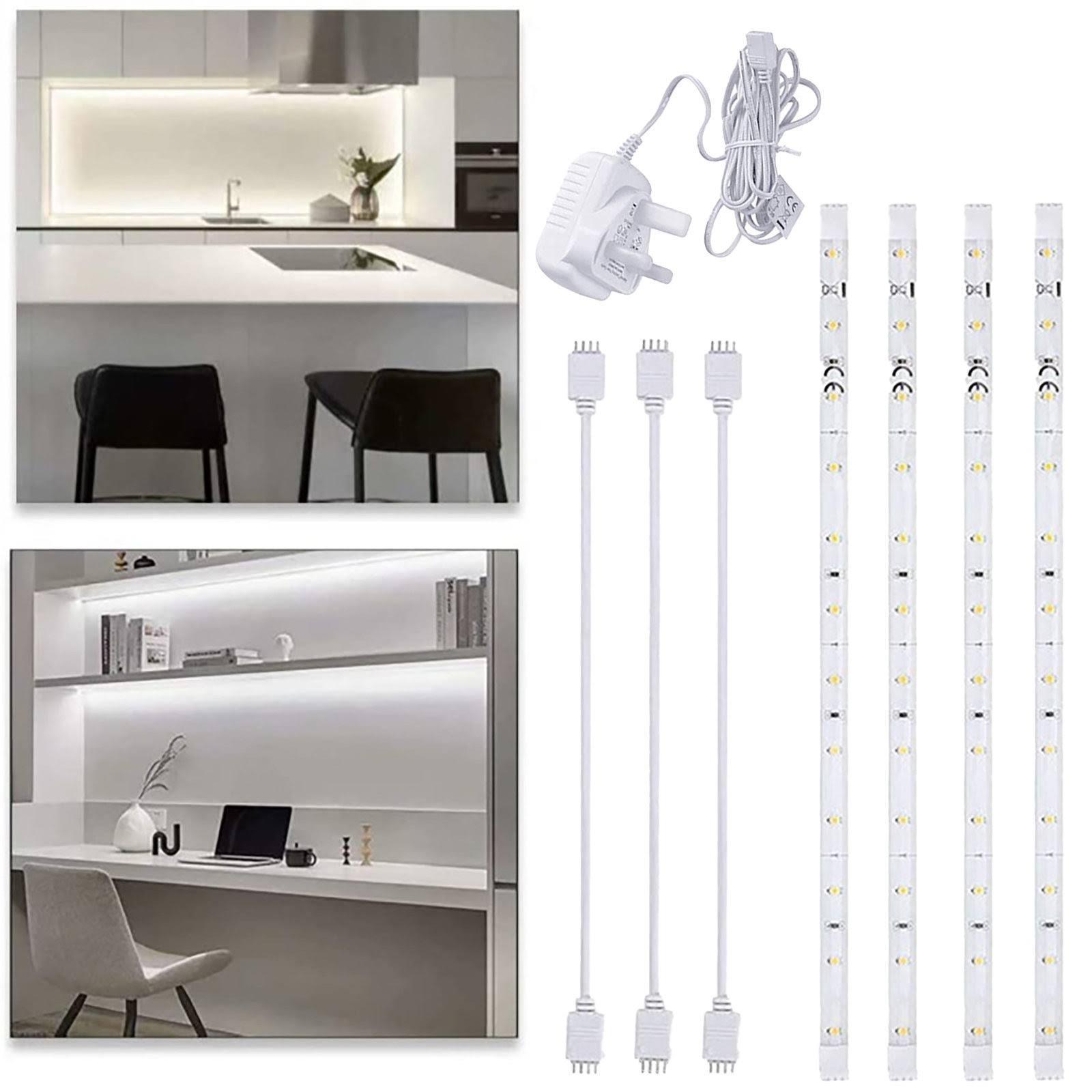 Ready to ship led cabinet strip light SMD2835 led stripe tape light kit linkable 4 30cm strip pack EU US UK plug