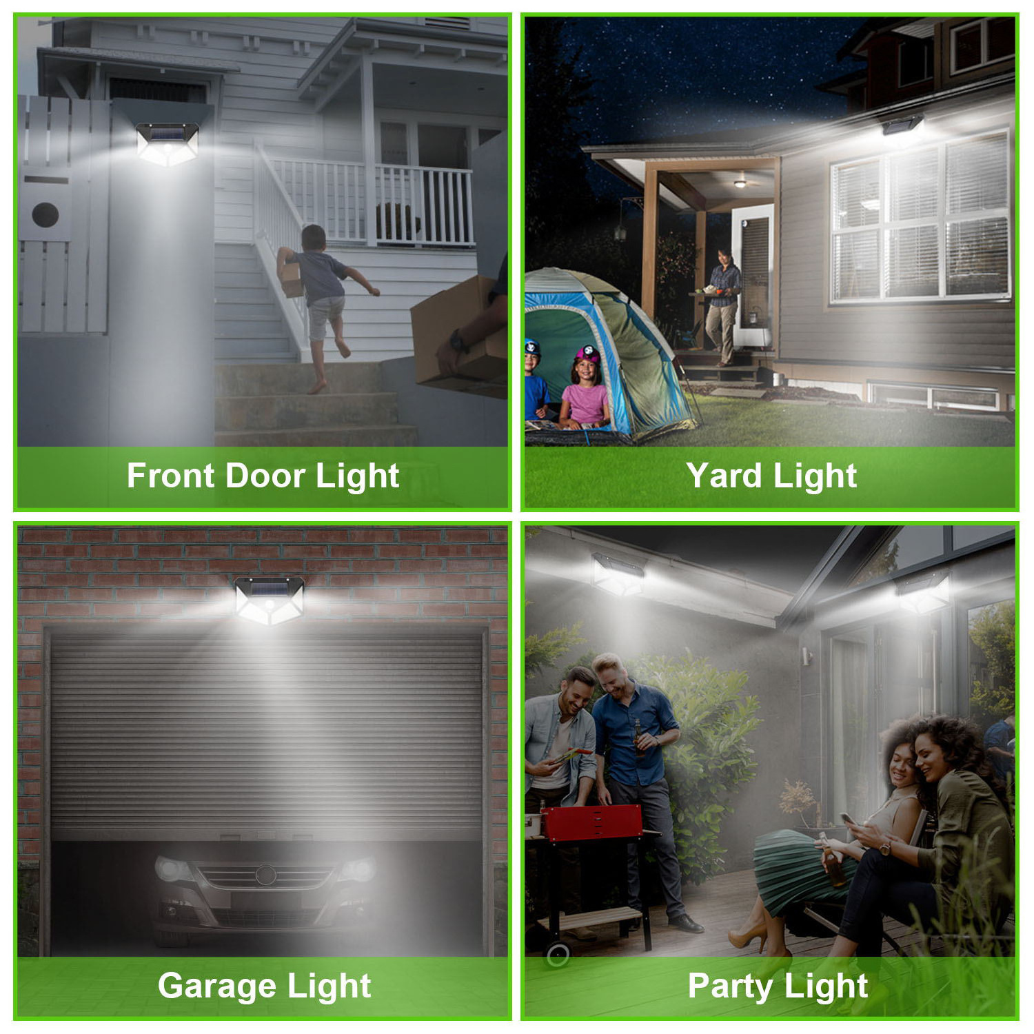 Solar Lights Outdoor 3 Modes/100LED Solar Security Lights Solar Motion Sensor Lights Wireless IP 65 Waterproof