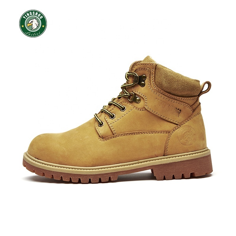 Customized Leather Men's Steel Toe Shoes Construction Safety Men's Work Safety Boots Wholesale