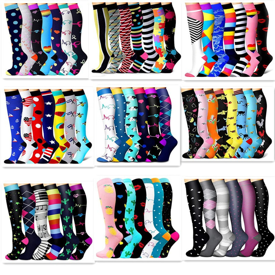 2023 New Fashion Stocking High Knee Athletic Medical Compression Socks For Men