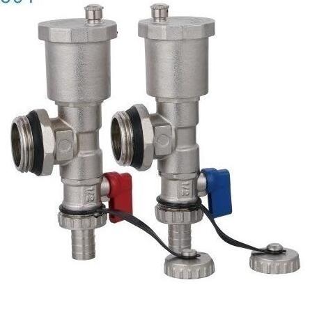 Manual brass stem water heater drain valve