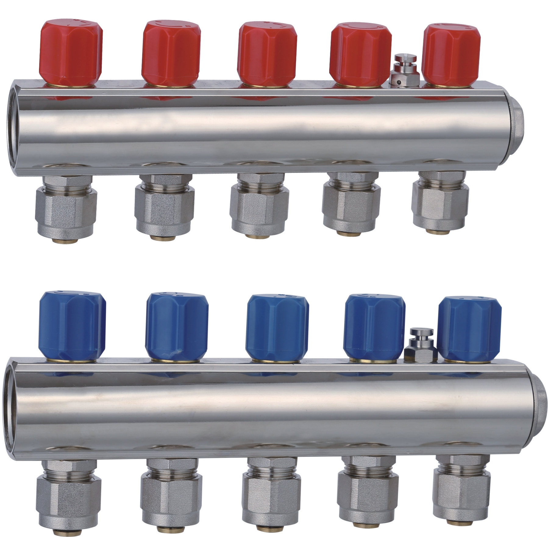 Latest Stainless steel manifold with flowmeter for pex radiant underfloor water heating system