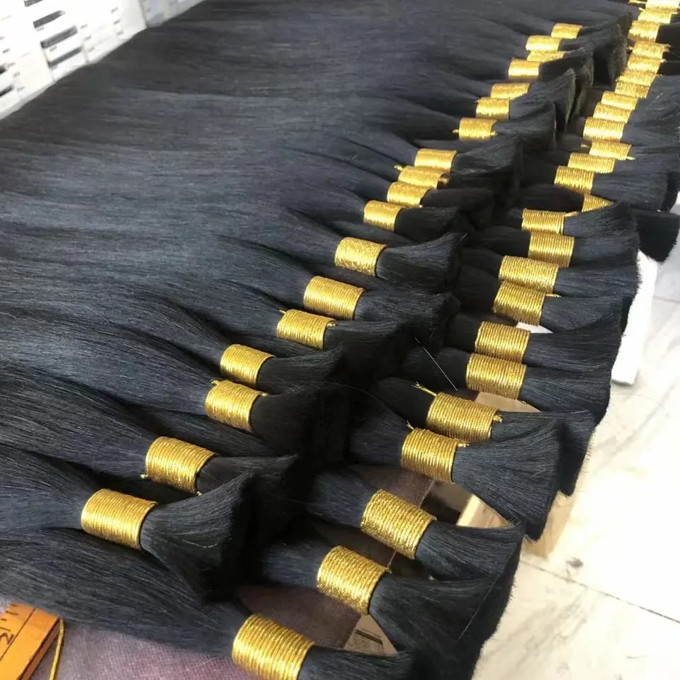 Raw indian Machine Double Weft Hair Extensions wholesale virgin human hair bulk straight human indian hair extension