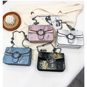 2021 hot sale serpentine bags ladies shoulder crossbody chain luxury lock hand bag women snake skin purse