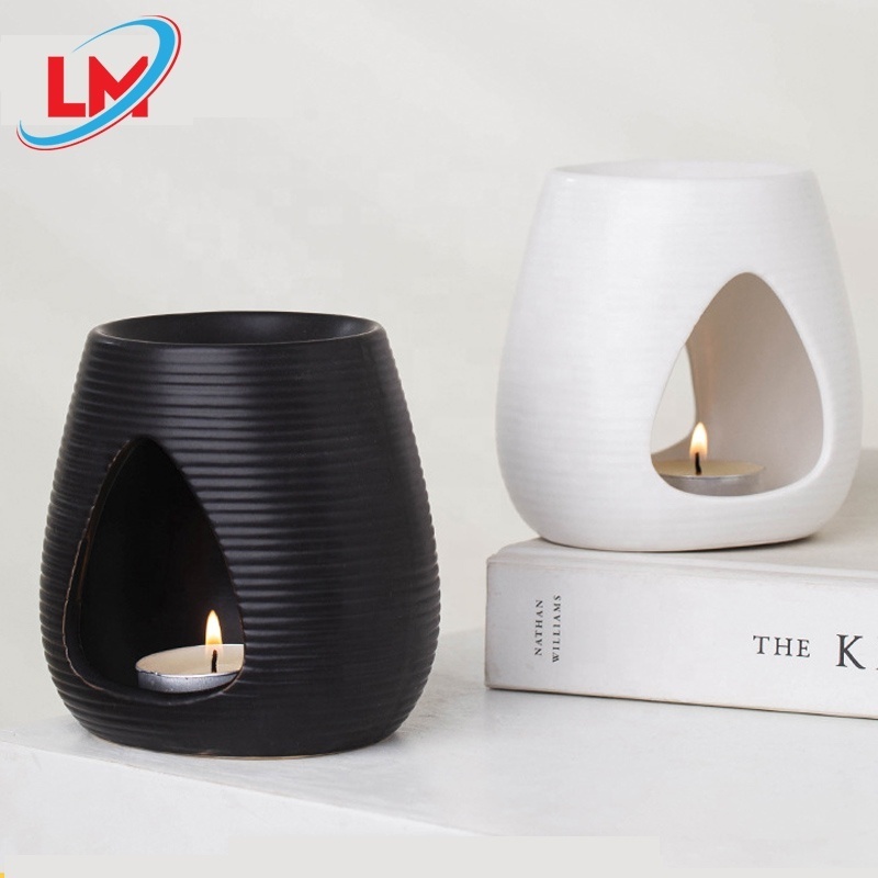 Ceramic Aromatherapy Stove Indoor Candle Aromatherapy Light White Home Incense Burner Romantic Bedroom Dry Burning Fine Oil Lamp