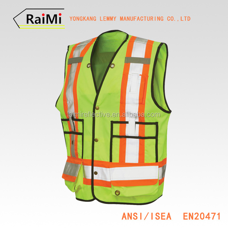 Hi Vis Polyester Fabric Reflective Tape mesh Safety Vest,hi vis vest safety vest