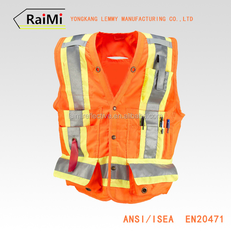 Hi Vis Polyester Fabric Reflective Tape mesh Safety Vest,hi vis vest safety vest