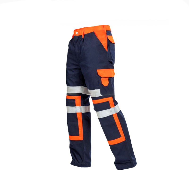 Fashion Design Custom Construction Worker Uniforms Safety Pants With High Visibility Strap