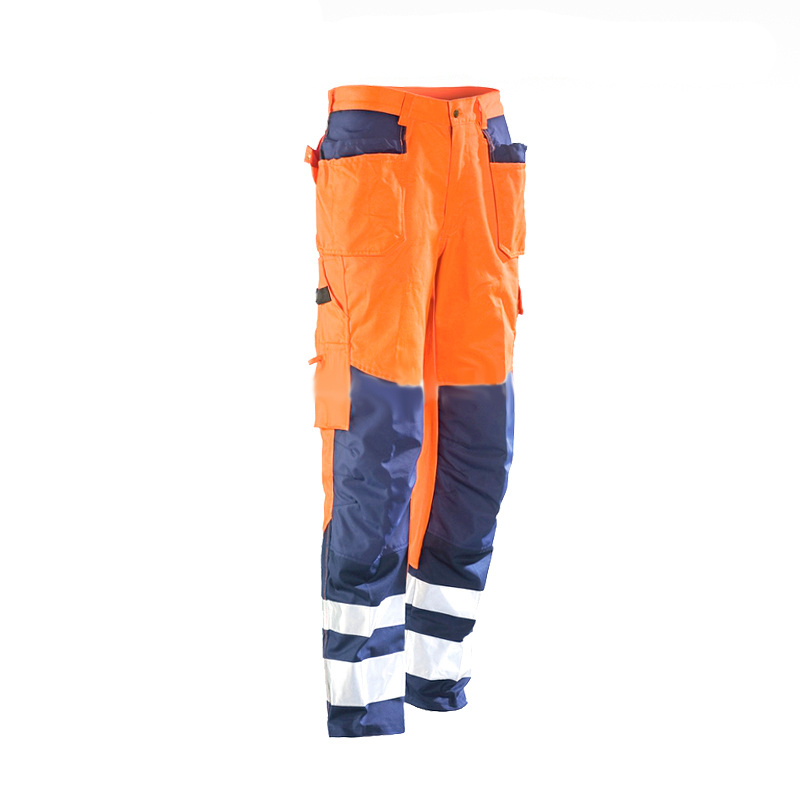 Fashion Design Custom Construction Worker Uniforms Safety Pants With High Visibility Strap