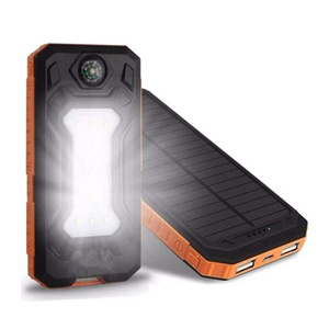 LAIMODA solar panel power bank 10000mah powerbank solar phone charger portable power banks mobile 10000mah power bank