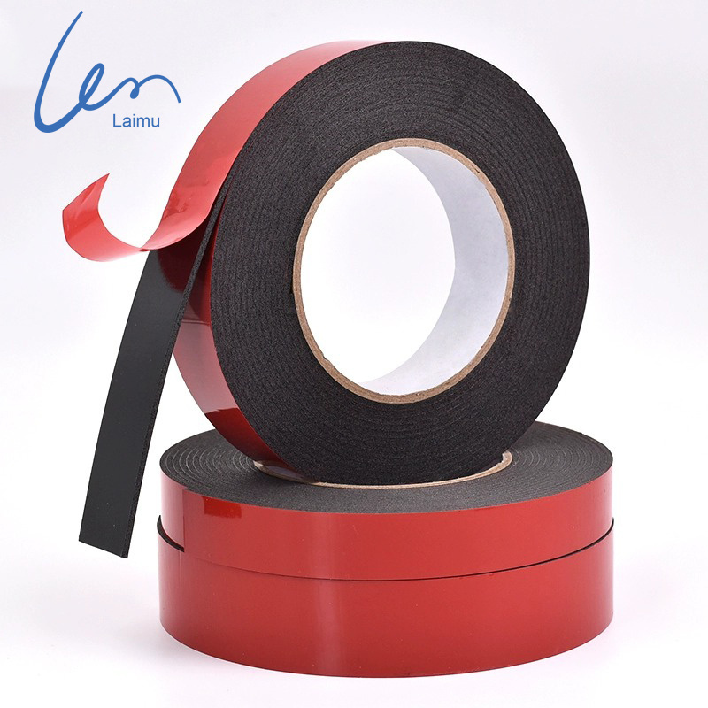 Custom Foam Double Sided Adhesive Strong Adhesive Car Billboard Tape Blue Film Black PE Foam Tape 1MM Foam Tape