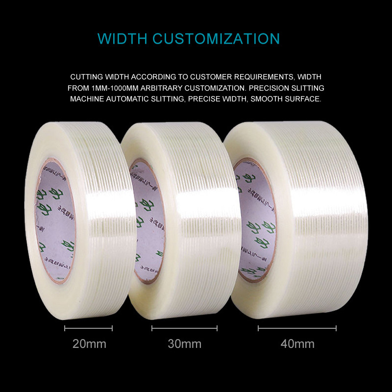 heavy duty 3M 893 897 898 8915 8934 fiber shipping clear self adhesive strapping reinforced fiberglass filament tape