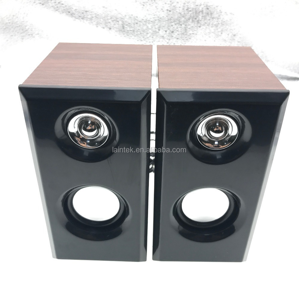 OEM 2.0 Powered multimedia hot selling karaoke subwoofer home speaker active portable trolley wooden speaker system home theatre