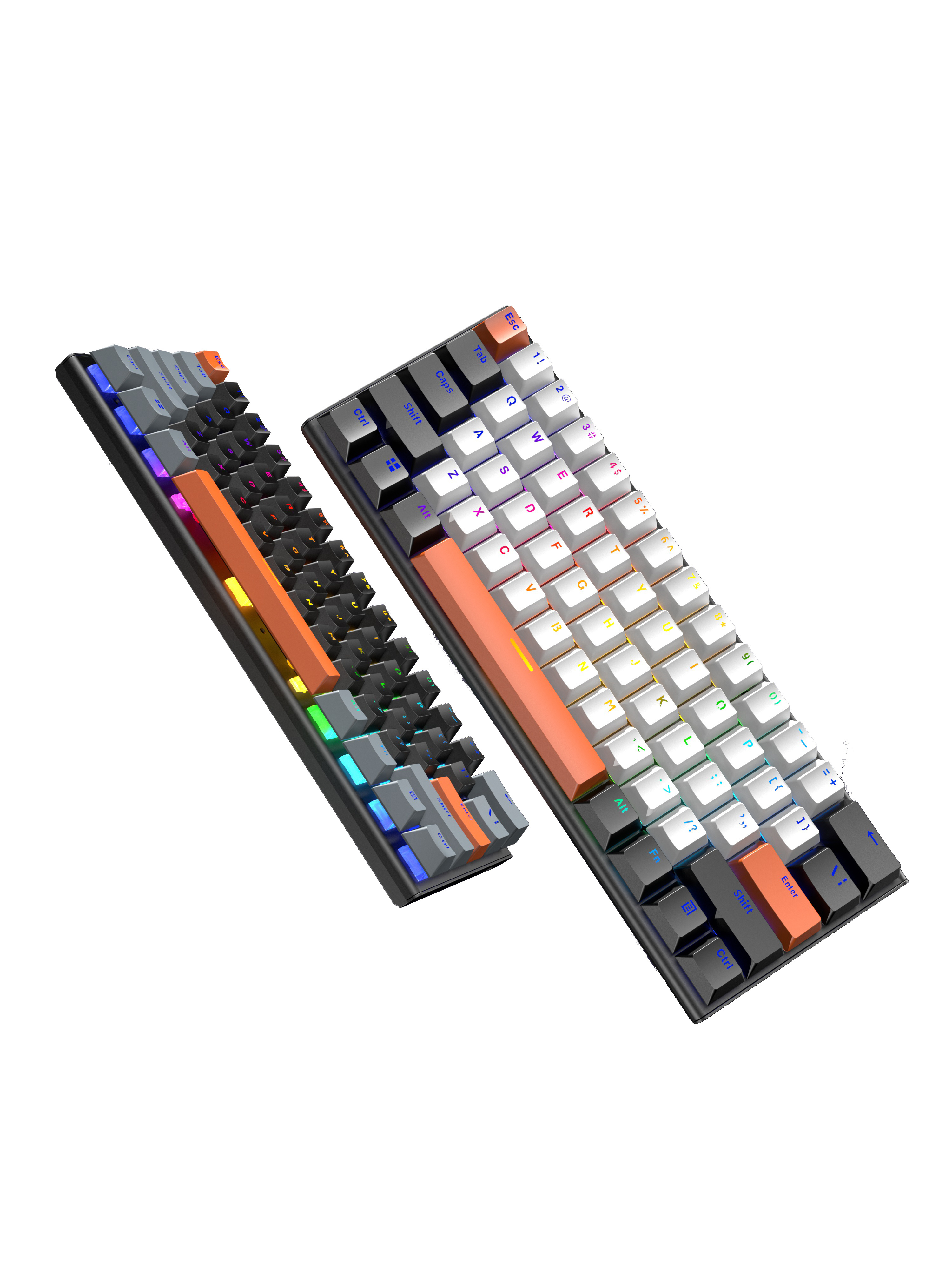 New design mini USB backlit RGB gamer teclado cheap UK russian spanish 60 percent gaming wired computer mechanical keyboard