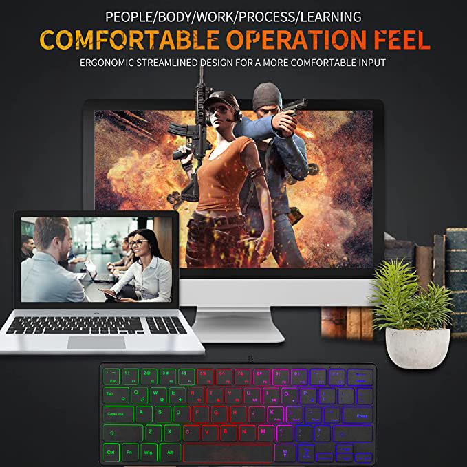 OEM UK RUSSIAN qwerty english spanish wireless keyboard gamer gaming keyboard 2.4g ultra thin waterproof keyboard for tablet