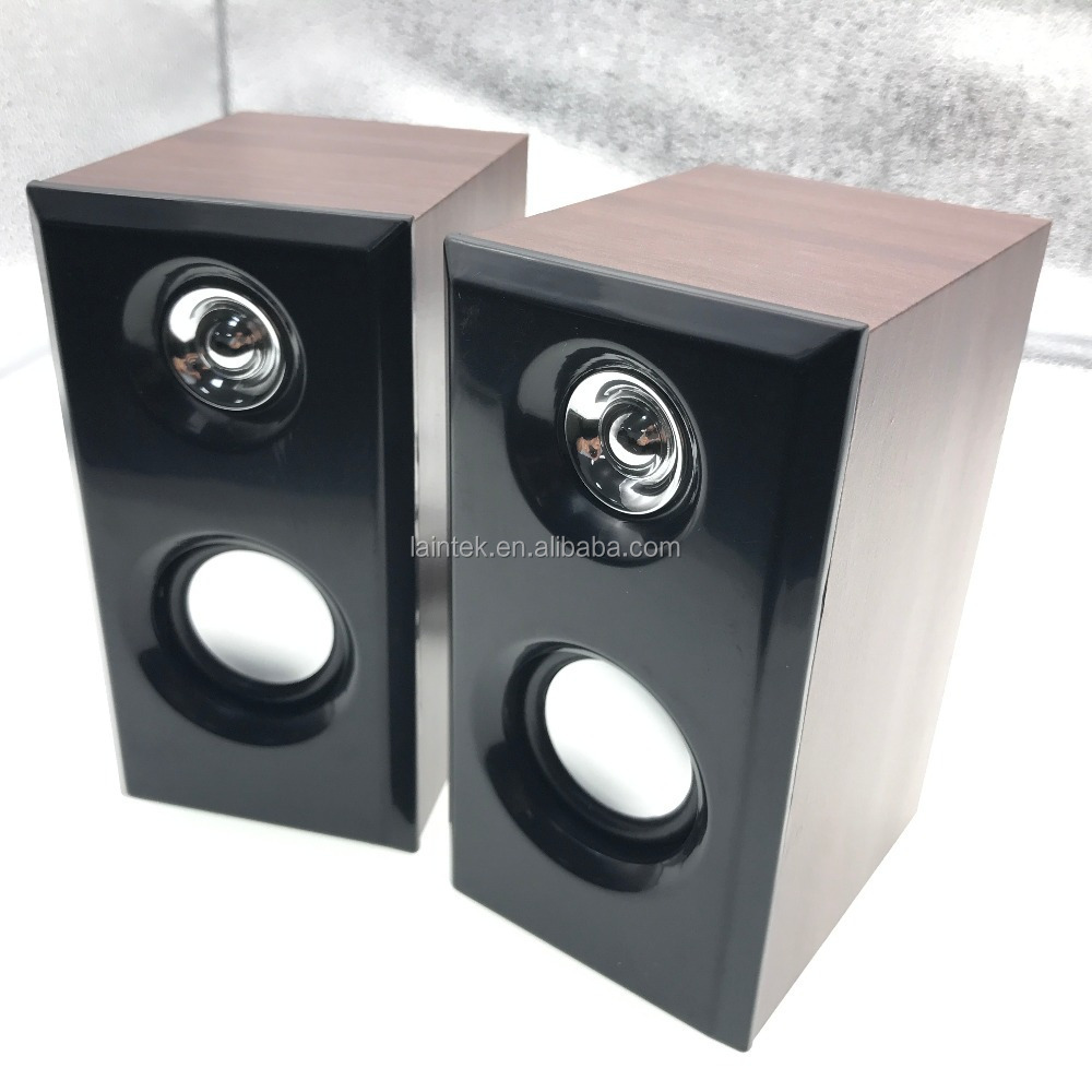 OEM 2.0 Powered multimedia hot selling karaoke subwoofer home speaker active portable trolley wooden speaker system home theatre