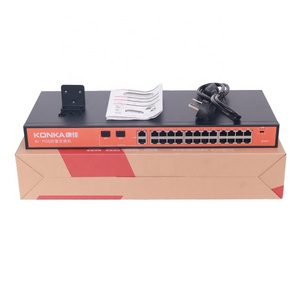 CCTV IP network gigabit switch 24 port 1000mbps poe ethernet switch ethernet network switches