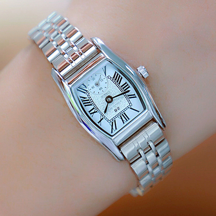 BS FA1737 Fashion High Quality  Women Watches Square Shape Wristwatches Stainless Steel strap analog Luxury Watch For Women