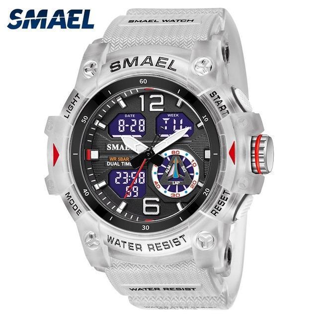 SMAEL 8007 New Outdoor Dual Time Sport Watch With Double Display Environment Friendly Material Digital sports wrist watch