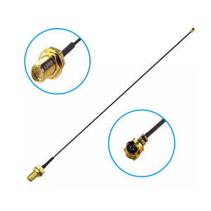 RP SMA-F Bulkhead to IPEX Cable Assembly, RG316  Pigtail Coaxial Cable