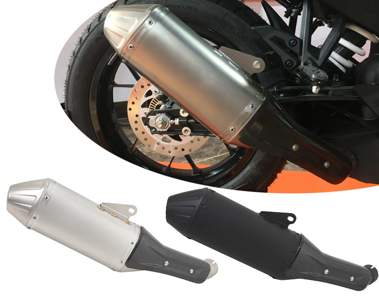 Slip On For DUKE KTM 250 390 Adventure KTM390 2020-2023 Motorcycle Exhaust Silence Escape Systems Link Pipe Muffler Carbon Cover