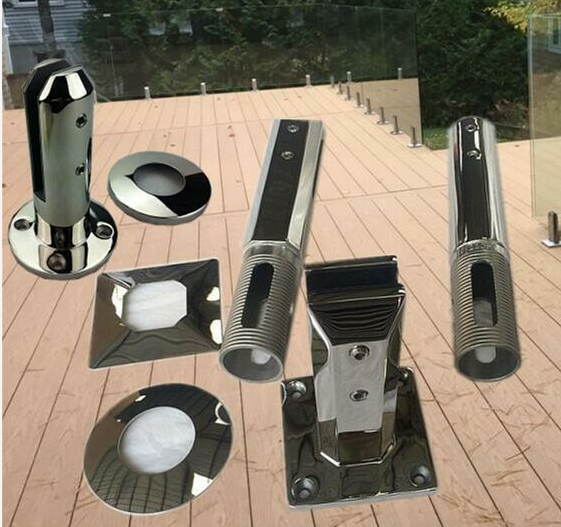 Double 2205 Stainless Steel Standard Core Drill Swimming Pool Glass Guardrail Sharp Nose Clip