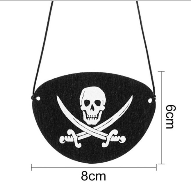 Pirate Eye Patches Black One Eye Patches Silk Pirate Captain Eye Masks for Halloween Christmas Pirate Theme Party