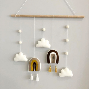 55*55 cm Simple Cloud Rainbow Felt Hanging Decoration For Girl Home