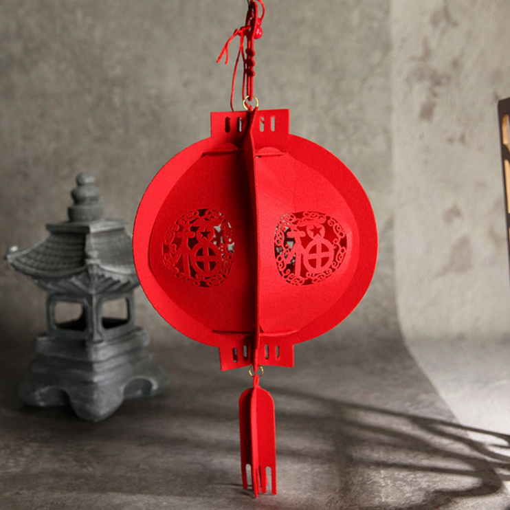 Felt Red Chinese Lanterns Decorations for Chinese New Year