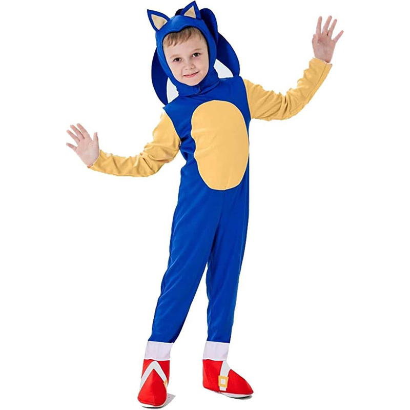 Sonic The Hedgehog Costume Halloween Kids Costume Cosplay Cartoon Suit Onesie Outfit Jumpsuit