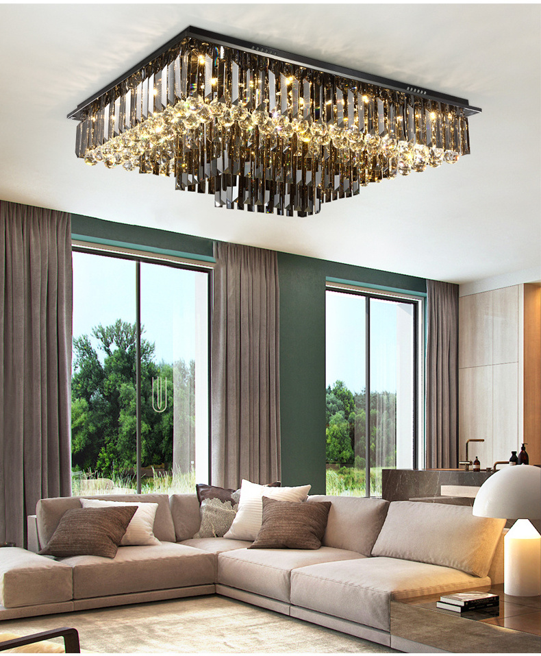 Modern Contemporary Crystal Chandeliers Lights Pendant Ceiling Lighting Fixture 3-Tier for Dining Room Living Room