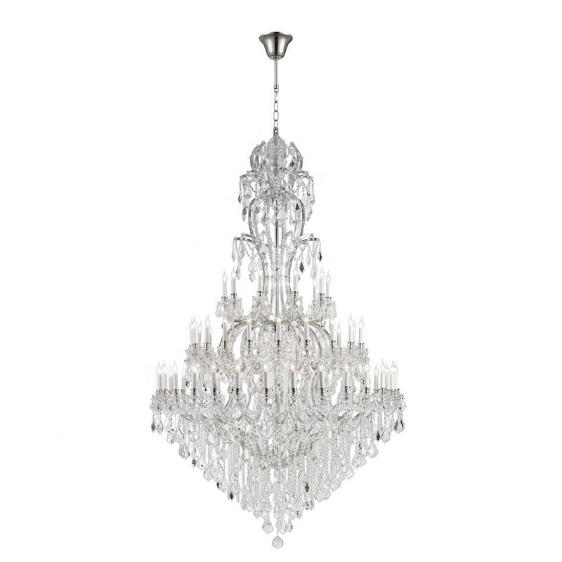 Hanging Chandelier Pendant Light Large 60 Candle Bulbs Maria Theresa Chandelier LED Luxury Living Room Iron Nordic Chandelier