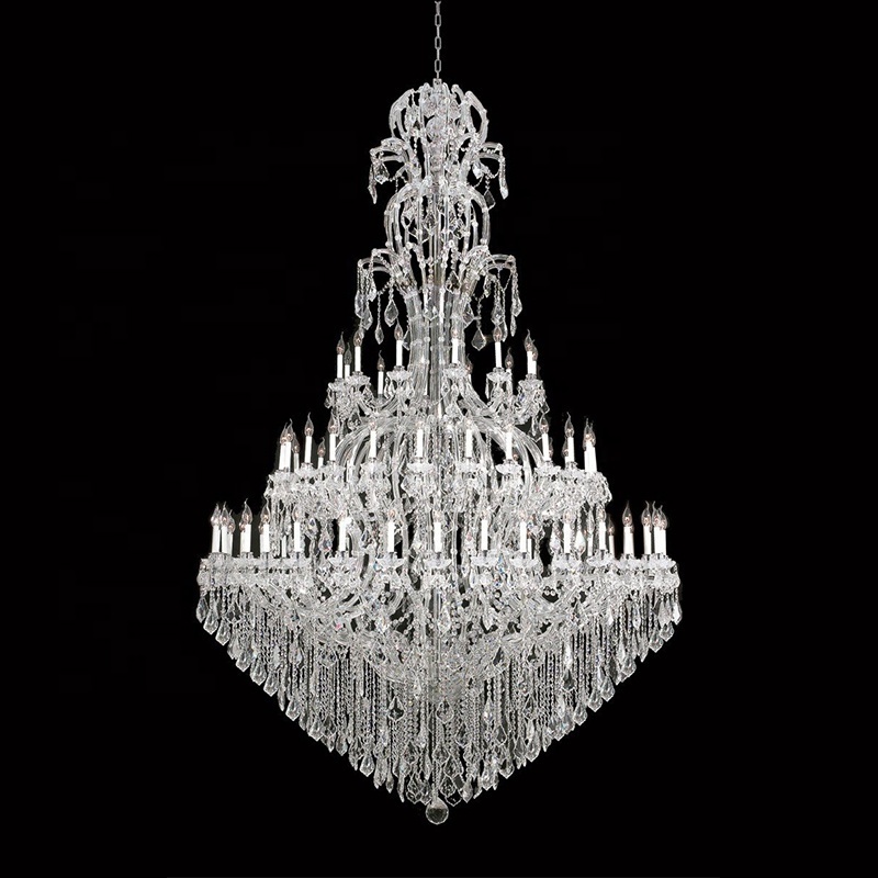 Hanging Chandelier Pendant Light Large 60 Candle Bulbs Maria Theresa Chandelier LED Luxury Living Room Iron Nordic Chandelier