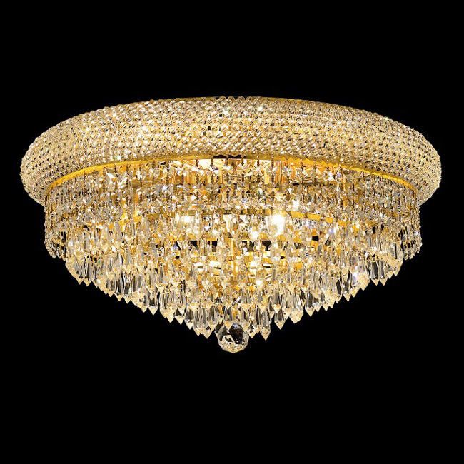 CRYSTAL FLUSH MOUNT FOR KITCHEN HALLWAY BEDROOM BATHROOM CHANDELIER 6 LIGHT 14