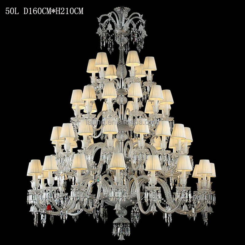 6-50 Heads Large Foyer Pendant Modern Crystal Chandelier Luxury Hanging Light